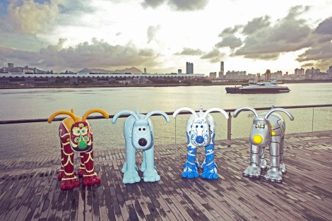 Gromit sculptures in Hong Kong