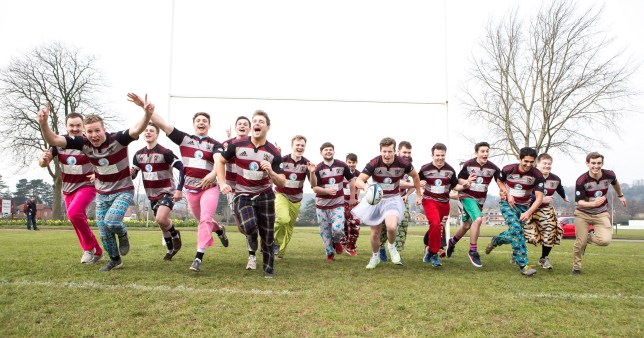 Wrong Trousers Day -Bristol University Medics Rugby team. ©Barbara Evripidou2016; m: 07879443963; barbara@firstavenuephotography.com